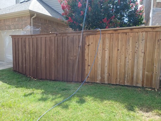Fence staining June 2026 - This project was completed in Frisco, Texas. Customer is very satisfied and left positive reviews. Fence staining June 2026 - This project was completed in Frisco, Texas. Customer is very satisfied and left positive reviews.