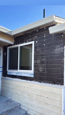Patch - Waterproofing and lathing repair Patch - Waterproofing and lathing repair