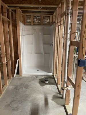 New shower installation - Customer needed new shower installation New shower installation - Customer needed new shower installation