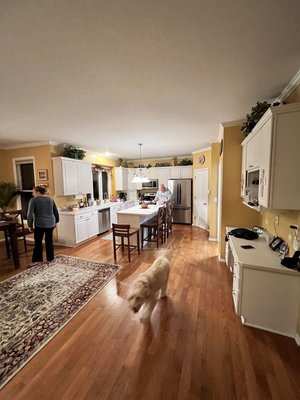 Kitchen remodel - This was a full kitchen and laundry room remodel which included new cabinets,  countertops,flooring, lighting, custom built hall tree, appliances and much more.