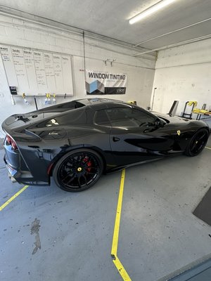 Ferrari 812 - This beautiful car got 35% on side doors and 50% ceramic on the front windshield