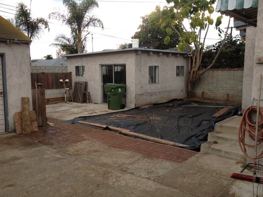 Los Angeles Home Backyard - We repaired the backyard for our customer to it would be more family and pet friendly