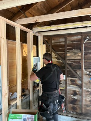 Garage remodel - Garage remodel, lights, outlets, new sub-panel Garage remodel - Garage remodel, lights, outlets, new sub-panel