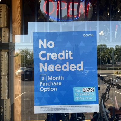Acima financing accepted here at franks in Downey - We offer financing here no credit check needed , apply and instantly know how much you qualify for , all you do is pay $70 today and the rest in payments and you are able to take the bike home .