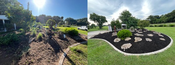Big Mulch Job July 2024 - Here are some before and after photos of a large mulch project Big Mulch Job July 2024 - Here are some before and after photos of a large mulch project