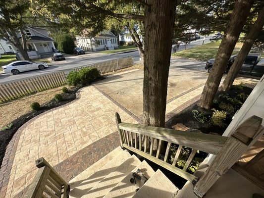 dream front yard - Customer always wanted to have nice pavers and garden for front yard dream project