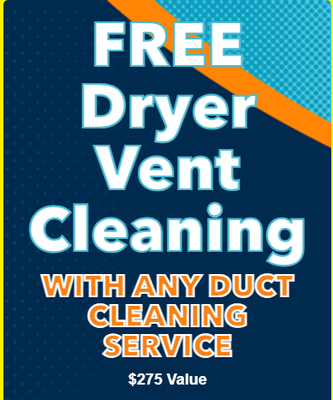 FREE Dryer Vent Cleaning w/ Any Duct Cleaning Service - Special Offer from Wise Owl Cooling & Heating!
Protect your home and improve efficiency: Book a Duct Cleaning Service today and receive a FREE Dryer Vent Cleaning. Breathe easier and reduce fire risk with this limited-time offer! FREE Dryer Vent Cleaning w/ Any Duct Cleaning Service - Special Offer from Wise Owl Cooling & Heating!
Protect your home and improve efficiency: Book a Duct Cleaning Service today and receive a FREE Dryer Vent Cleaning. Breathe easier and reduce fire risk with this limited-time offer!