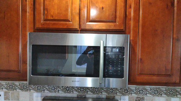 Microwave installation - Installation new microwave with ventilation. Microwave installation - Installation new microwave with ventilation.