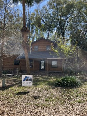 Beautiful Re-roof - A beautiful re-roof we did on a log cabin in Certainteed Landmark Moire Black! Call us today for your free roof evaluation and estimate!! Licensed and Insured!