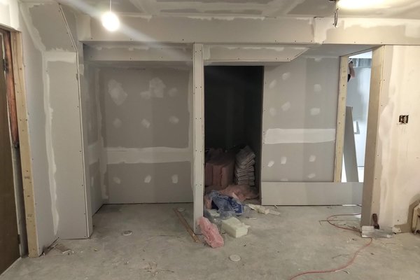 drywall - a basement we did