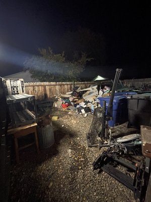 Side yard clean out. - We did a yard clean out for a customer who had accumulated items over the past several years. Side yard clean out. - We did a yard clean out for a customer who had accumulated items over the past several years.