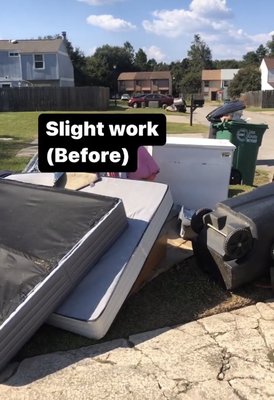 Curbside cleanup/pickup - This was a customer who’s daughter was evicted, and needed to have their stuff removed off of the owners property asap. Customer called us and we immediately responded to the call and took care of the task. Customer was very happy and so were we! Curbside cleanup/pickup - This was a customer who’s daughter was evicted, and needed to have their stuff removed off of the owners property asap. Customer called us and we immediately responded to the call and took care of the task. Customer was very happy and so were we!