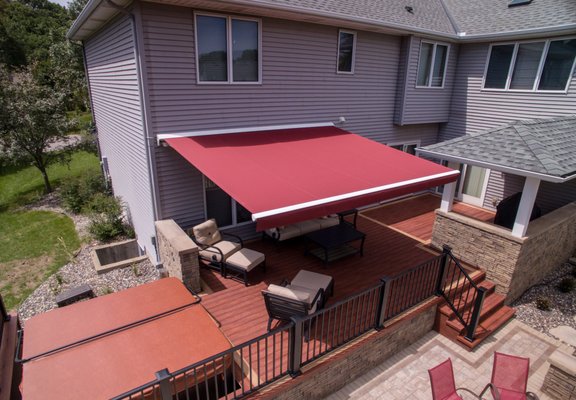 Retractable Awnings - Say goodbye to harsh UV rays and hello to relaxing under the protection of our patio awnings. Rain or shine, our awnings provide a versatile covered area, perfect for entertaining guests, hosting barbecues, or simply unwinding outdoors. Choose from various colors and designs to personalize your awning and enhance your home’s curb appeal. Our professional installation team ensures a seamless process, leaving you with peace of mind. Experience energy savings by reducing direct sunlight indoors and maximizing your living space with Sunesta awnings.