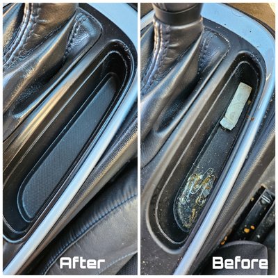 DEEP CLEAN INSIDE AND BASIC WASH OUTSIDE. - In this project, we did shampoo and steam clean the seats carpets and floor matts. we cleaned all the leather vinyl and plastic conditioned it and applied protection on them and on the exteior side did a hand wash,clean the windows from inside and outside, cleaned all the door jambs amd rims and tires are clean and shinning also removed some scratches on the rear paasanger side door.. again, we made sure our client was happy with the results. he ended up tipping us $60. that made our day. DEEP CLEAN INSIDE AND BASIC WASH OUTSIDE. - In this project, we did shampoo and steam clean the seats carpets and floor matts. we cleaned all the leather vinyl and plastic conditioned it and applied protection on them and on the exteior side did a hand wash,clean the windows from inside and outside, cleaned all the door jambs amd rims and tires are clean and shinning also removed some scratches on the rear paasanger side door.. again, we made sure our client was happy with the results. he ended up tipping us $60. that made our day.