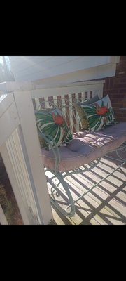Cathy in woodstock ga - This deck was washed and stained with mission brown ready seale.. I painted chair for customer for free since I was there already. I did her gutter toppers, sheetrock repair, critter seal, etc, as she is a repeat customer with current on going projects. Cathy in woodstock ga - This deck was washed and stained with mission brown ready seale.. I painted chair for customer for free since I was there already. I did her gutter toppers, sheetrock repair, critter seal, etc, as she is a repeat customer with current on going projects.