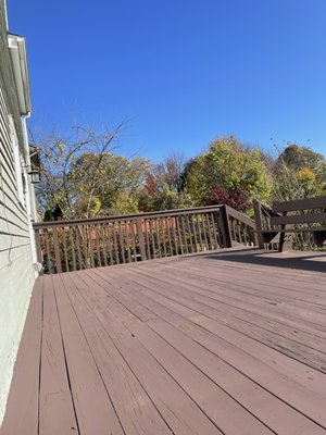 Deck Painting - This remodel was of a deck and the fencing. We cleaned out the old paint and repainted it nicely with new paint for the deck and fence! Deck Painting - This remodel was of a deck and the fencing. We cleaned out the old paint and repainted it nicely with new paint for the deck and fence!
