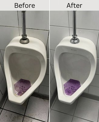 Deep clean of a client’s washroom urinals - This task was performed at a clients place need extra touch and we did it nicely
