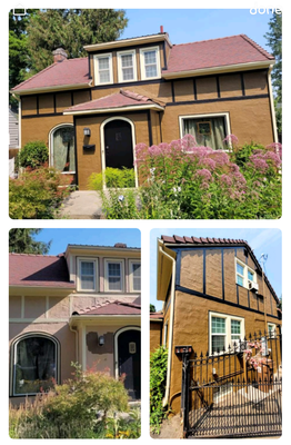 Exterior Residential Before & After - This is a collection of some of the homes we've done this year.  It's really satisfying when the homeowner is happy with the colors they chose and how the finished project presents!  We work with several proven paint companies that will work with our clients if they would like assistance in color selection. Color choice based on style of home and owner preference can really make the difference in having a home that stands out in the neighborhood!