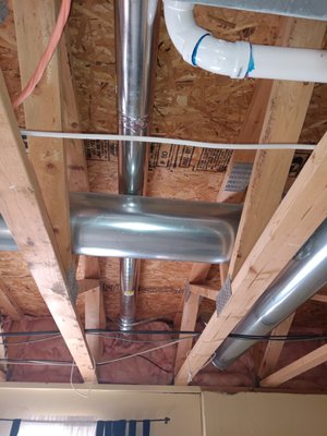 Dryer vent replacement - The old vent was vinyl and was at risk of catching fire. It was replaced with code compliant materials. Dryer vent replacement - The old vent was vinyl and was at risk of catching fire. It was replaced with code compliant materials.