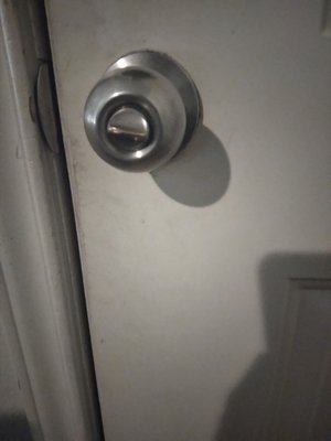Electronic door lock installed - Installation of electronic door accessories Electronic door lock installed - Installation of electronic door accessories