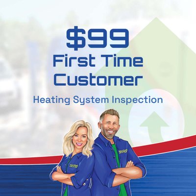 $99 First Time Customer Heating System Inspection - Experience the Efficient Comfort difference! New Customers - Schedule your Heating System Inspection for $99. $99 First Time Customer Heating System Inspection - Experience the Efficient Comfort difference! New Customers - Schedule your Heating System Inspection for $99.