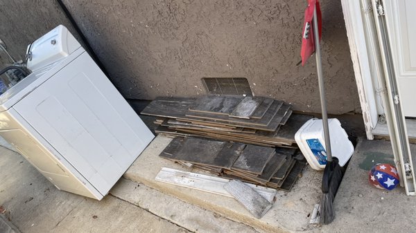 Backyard clean up - Removal of dryer and some tiles from side yard, making space sounds good Backyard clean up - Removal of dryer and some tiles from side yard, making space sounds good