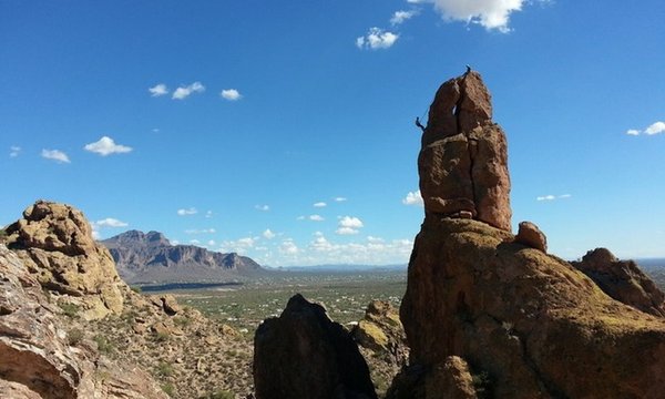 Greevers Summit - There is no other summit in the Valley that is more spectacular than Greevers Needle. If you can climb a ladder and hike a mile then you will have only your mind to contend with on your way to the top. The oldest known client to summit was 67 and the youngest was 6.This is an absolute must do if you are interested in climbing in AZ!!