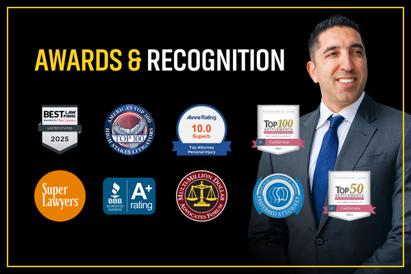 Awards - Aside from our Irvine office, we have multiple other offices located across Southern California: Los Angeles, El Segundo, Riverside and San Diego. Call either of our locations for a free case consultation with one of our attorneys!