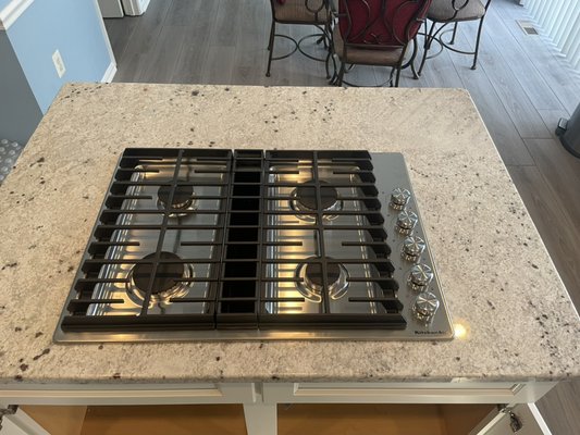 Gas cooktop installation - Replacement of gas appliances Gas cooktop installation - Replacement of gas appliances