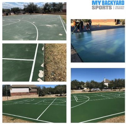 Cedar Park HOA - Local community HOA project to resurface this full basketball court and add pickleball lines which turned it into a multi-athletic court. Cedar Park HOA - Local community HOA project to resurface this full basketball court and add pickleball lines which turned it into a multi-athletic court.