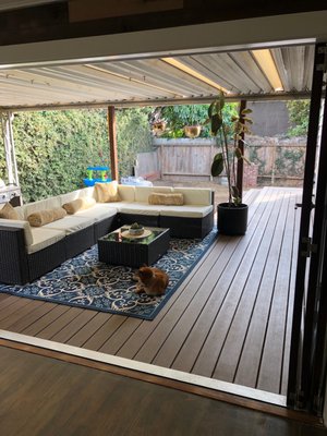 Deck Addition - Point Loma, CA - Backyard Facelift!
To create a budget-friendly indoor/outdoor living space for our client, we tore down some walls and installed an accordion glass sliding door in addition to the raised wrap-around deck. Deck Addition - Point Loma, CA - Backyard Facelift!
To create a budget-friendly indoor/outdoor living space for our client, we tore down some walls and installed an accordion glass sliding door in addition to the raised wrap-around deck.