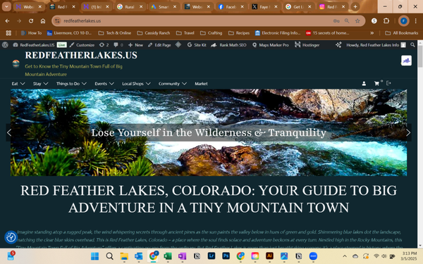 Red Feather Lakes Visitor Information - Red Feather Lakes business owners desperately needed increase visibility and a better comprehensive source of information for visitors. Rural Mountain Media created a comprehensive website listing local eateries, shops, convenience stores, businesses, activities, parks and trails and much more, including reviews and RMM photography. https://redfeatherlakes.us Red Feather Lakes Visitor Information - Red Feather Lakes business owners desperately needed increase visibility and a better comprehensive source of information for visitors. Rural Mountain Media created a comprehensive website listing local eateries, shops, convenience stores, businesses, activities, parks and trails and much more, including reviews and RMM photography. https://redfeatherlakes.us
