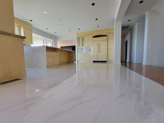 Kitchen Remodel - This remodel was done on an old kitchen. The most interesting part of this job was that they decided  to remove the main walls where almost all main power lines were ran through. 
It had an interesting floor heat installation as well.