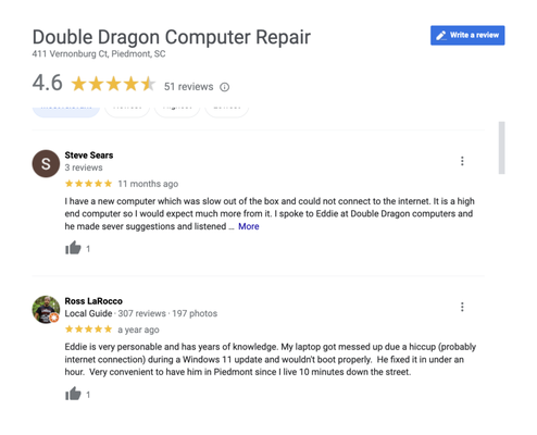 More Customer Reviews - Check out more of some of the great reviews we have online. Customer satisfaction is a top priority for me! More Customer Reviews - Check out more of some of the great reviews we have online. Customer satisfaction is a top priority for me!