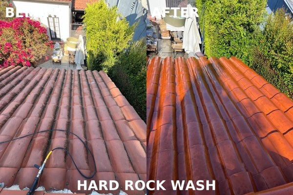 Tile Roof Wash/Clean - We cleaned the entire tile roof to enhance the curb appeal, improve the overall appearance of the house, and extend the roof’s lifespan.