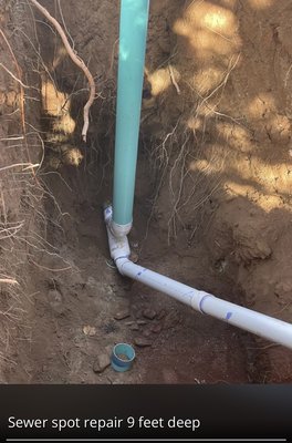 Sewer spot Repair - Performed camera inspection.￼￼ Sewer line location and repair . Also removal of roots￼.
