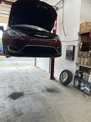 Front brake job - This customer visited us because they were experiencing serious shaking while braking. After a thorough inspection, we found the front brake calipers were sticking causing uneven pressure and vibration while braking. After replacing the calipers, rotors and brake pads the problem was solved! Front brake job - This customer visited us because they were experiencing serious shaking while braking. After a thorough inspection, we found the front brake calipers were sticking causing uneven pressure and vibration while braking. After replacing the calipers, rotors and brake pads the problem was solved!