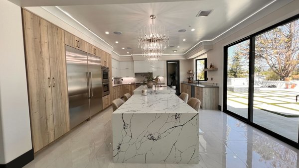 Modern Custom Kitchen Remodel in San Juan Capistrano - This breathtaking Modern Custom Kitchen Remodel in San Juan Capistrano, Orange County, showcases MTD Kitchen’s custom cabinetry and remodeling expertise from start to finish.
The kitchen serves as the heart of the home, featuring elegant light wood cabinetry, dramatic waterfall islands in marble-look quartz, and sleek integrated storage that effortlessly blends style and function.

Contact us today and let’s turn your ideas into a beautiful, functional space.
