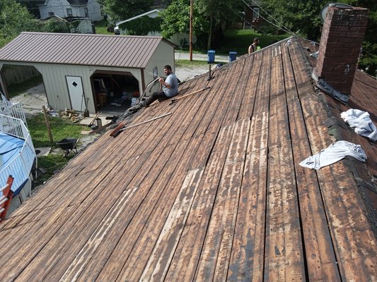 Roof installation - This roof installation increased the homes lifespan and also the value. Roof installation - This roof installation increased the homes lifespan and also the value.