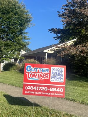 Gutter install in Easton PA - Seamless white gutters with oversized downspouts for better flow