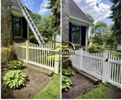 Fence washing - Professional fence washing using safe and effective cleaning methods to remove dirt, mold, mildew, algae, pollen, and built-up grime. We carefully clean your fence to restore its original appearance while protecting the surface from damage. Our process helps refresh weathered fences, improve curb appeal, and extend the life of your outdoor investment, leaving your property looking clean, well-maintained, and refreshed. Fence washing - Professional fence washing using safe and effective cleaning methods to remove dirt, mold, mildew, algae, pollen, and built-up grime. We carefully clean your fence to restore its original appearance while protecting the surface from damage. Our process helps refresh weathered fences, improve curb appeal, and extend the life of your outdoor investment, leaving your property looking clean, well-maintained, and refreshed.
