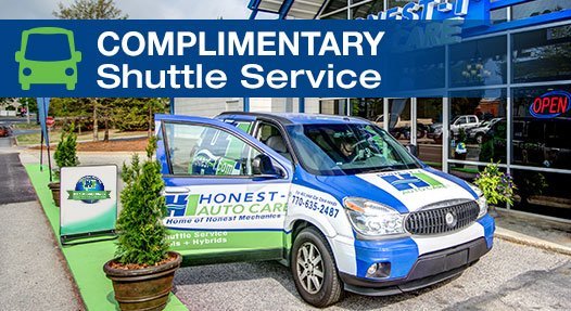 Complimentary Shuttle Service - Finding time to get your vehicle in to be serviced or repaired can be such a struggle at times. When you are in a hurry or need to keep moving along with your day, the last thing you want to do is to be stuck waiting in the auto repair shop for your vehicle to be finished. Getting a ride from the shop to your work or home could make a huge difference in the productivity of your day.
At Honest-1 Auto Care, we understand how inconvenient auto repair service can be at times in the midst of your day to day schedule. This is why we have our trusty vehicle to shuttle you where you need to go when you need to be there, while we work on getting you back on the road safely and as soon as possible. Complimentary Shuttle Service - Finding time to get your vehicle in to be serviced or repaired can be such a struggle at times. When you are in a hurry or need to keep moving along with your day, the last thing you want to do is to be stuck waiting in the auto repair shop for your vehicle to be finished. Getting a ride from the shop to your work or home could make a huge difference in the productivity of your day.
At Honest-1 Auto Care, we understand how inconvenient auto repair service can be at times in the midst of your day to day schedule. This is why we have our trusty vehicle to shuttle you where you need to go when you need to be there, while we work on getting you back on the road safely and as soon as possible.