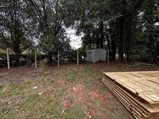 New fence - All new fence to keep the deer out! New fence - All new fence to keep the deer out!