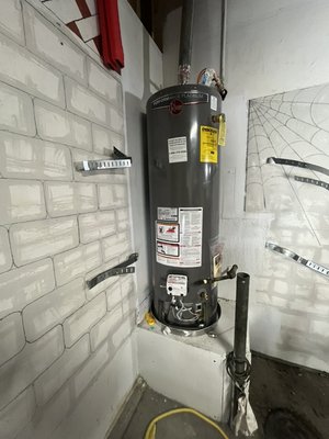 Replacing a water heater - Installed a new water heater.