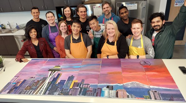 Private Events - Collaborative Canvas Events
Here at Stir Up The Paint we have come up with a concept we call Collaborative Canvas. It’s an exciting journey where your entire team comes together to create separate smaller paintings that make up one large painting. The large painting is divided up into sections depending on how many team members are participating.
Each team member handles a particular section of the painting and paints on their canvas. After the event is finished the canvases are brought together to form the larger painting. This is a great team building event and really stirs up the creative juices.
Corporate Events
At Stir Up the Paint, we can host private events for your team and they can range anywhere from small groups all the way up to hundreds.
We are preferred vendors with Amazon, Google, Microsoft and more.
We can provide you information about our partner venues, or we can come to you.
We can custom paint a canvas just for you or you can select a painting from our vast painting library.
Your Mobile Paint And Sip Solution
We can come to you or you can use one of our many partner venues in the surrounding area. We walk you through your selected painting from our vast library, and we provide an uplift throughout the entire event as we connect with every individual. We paint in the air and walk around the entire room so that everyone can see what we are instructing, but more importantly so we can connect with you.
We can paint on Canvas, Wood, Tote Bags and more! Private Events - Collaborative Canvas Events
Here at Stir Up The Paint we have come up with a concept we call Collaborative Canvas. It’s an exciting journey where your entire team comes together to create separate smaller paintings that make up one large painting. The large painting is divided up into sections depending on how many team members are participating.
Each team member handles a particular section of the painting and paints on their canvas. After the event is finished the canvases are brought together to form the larger painting. This is a great team building event and really stirs up the creative juices.
Corporate Events
At Stir Up the Paint, we can host private events for your team and they can range anywhere from small groups all the way up to hundreds.
We are preferred vendors with Amazon, Google, Microsoft and more.
We can provide you information about our partner venues, or we can come to you.
We can custom paint a canvas just for you or you can select a painting from our vast painting library.
Your Mobile Paint And Sip Solution
We can come to you or you can use one of our many partner venues in the surrounding area. We walk you through your selected painting from our vast library, and we provide an uplift throughout the entire event as we connect with every individual. We paint in the air and walk around the entire room so that everyone can see what we are instructing, but more importantly so we can connect with you.
We can paint on Canvas, Wood, Tote Bags and more!