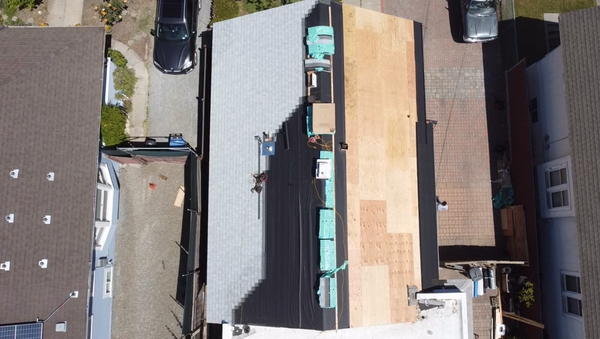 San Jose Re-Roof (April 2021) - This re-roof project took place near the downtown area of San Jose. The previous roof was of age and was having leaks and had other damage noted to the sheathing and underlayment. The old sheathing/plywood was removed and new sheathing was installed. San Jose Re-Roof (April 2021) - This re-roof project took place near the downtown area of San Jose. The previous roof was of age and was having leaks and had other damage noted to the sheathing and underlayment. The old sheathing/plywood was removed and new sheathing was installed.