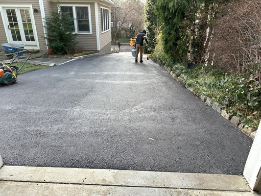 Brookline Driveway - Removing the old pavement and in with the new asphalt