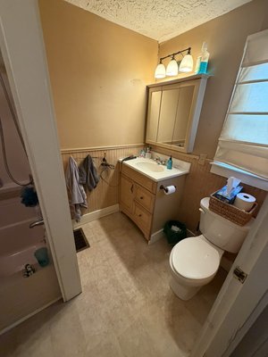 Bathroom Renovation Pembroke 2026 - This bathroom went from crooked and cramped to level, open, and completely reimagined. When I say bathroom remodels can revamp your living space and make it more you, this project is the perfect example. The floor was out of level by three inches over five feet, so I stripped everything down to the subfloor and helped the homeowner jack the joists level. Once we had a solid foundation, the real transformation began.
I installed new subfloor, new LVP tile look flooring, and extended the bathroom by removing one closet and borrowing eighteen inches from another. The toilet was moved to a better location, an open linen closet was added behind the shower wall, and a brand new alcove shower unit with a new shower valve went in. The space got a new forty eight inch vanity with a marble top, a new light bar, a new vanity mirror, and a Bluetooth enabled bathroom vent with color changing LEDs, humidity sensing tech, and a built in speaker. I also changed the door location, built an angled wall, installed a new solid core door, and trimmed out the old window with fresh trim. The homeowner is finishing the painting and reinstalling the plates, but the heavy lifting is done and the space already feels like a completely different home.
If you want a bathroom that feels like it finally fits your life, I can help you get there. Bathroom Renovation Pembroke 2026 - This bathroom went from crooked and cramped to level, open, and completely reimagined. When I say bathroom remodels can revamp your living space and make it more you, this project is the perfect example. The floor was out of level by three inches over five feet, so I stripped everything down to the subfloor and helped the homeowner jack the joists level. Once we had a solid foundation, the real transformation began.
I installed new subfloor, new LVP tile look flooring, and extended the bathroom by removing one closet and borrowing eighteen inches from another. The toilet was moved to a better location, an open linen closet was added behind the shower wall, and a brand new alcove shower unit with a new shower valve went in. The space got a new forty eight inch vanity with a marble top, a new light bar, a new vanity mirror, and a Bluetooth enabled bathroom vent with color changing LEDs, humidity sensing tech, and a built in speaker. I also changed the door location, built an angled wall, installed a new solid core door, and trimmed out the old window with fresh trim. The homeowner is finishing the painting and reinstalling the plates, but the heavy lifting is done and the space already feels like a completely different home.
If you want a bathroom that feels like it finally fits your life, I can help you get there.