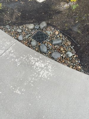 New catch basin and discharge pipe - No more storm water issues for this customer, installed a catch basin and discharge pipe to prevent water from building up and flowing over the sidewalk. New catch basin and discharge pipe - No more storm water issues for this customer, installed a catch basin and discharge pipe to prevent water from building up and flowing over the sidewalk.