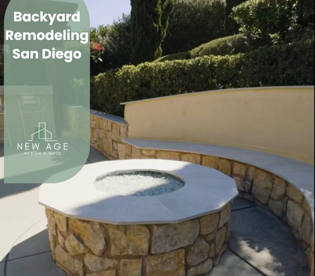 Carlsbad Backyard Remodel - At the center, a custom firepit glows with soft, dancing flames — its stone surround both rustic and modern, inviting friends and family to gather close on cool San Diego evenings. Comfortable built-in sitting walls and lounge seating wrap around, offering the perfect mix of intimacy and openness for conversations that last long into the night. Carlsbad Backyard Remodel - At the center, a custom firepit glows with soft, dancing flames — its stone surround both rustic and modern, inviting friends and family to gather close on cool San Diego evenings. Comfortable built-in sitting walls and lounge seating wrap around, offering the perfect mix of intimacy and openness for conversations that last long into the night.
